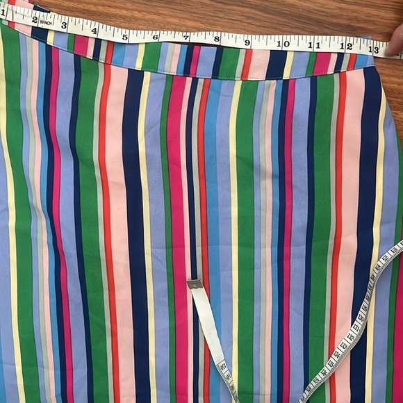 Bright Multicolored Striped Skirt with Ruffle hem - Picture 6 of 10
